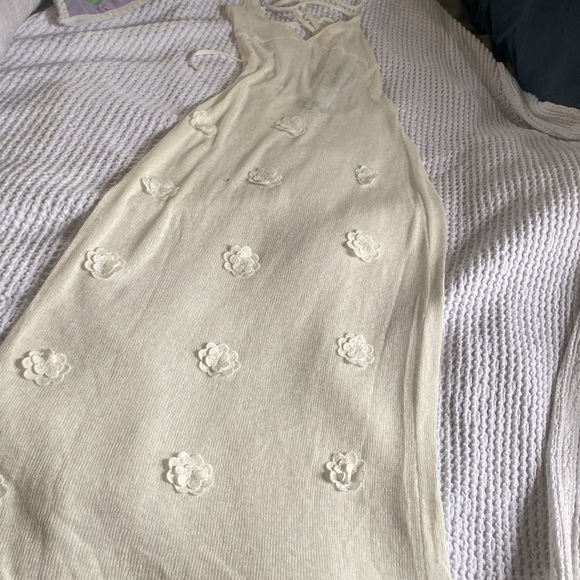 BHLDN JULES BEADED MAXI DRESS US SIZE 10 Appliqué Crochet Maiden Beach - Picture 9 of 10